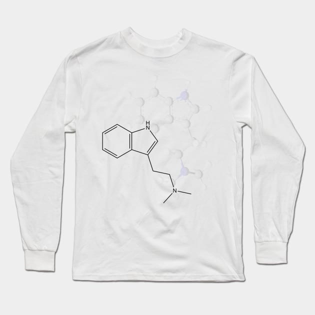 DMT Molecule Long Sleeve T-Shirt by ChemECool